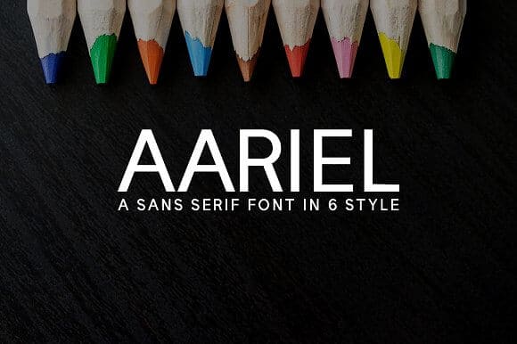 Aariel Sans Serif Typeface