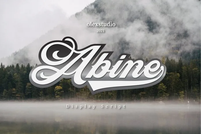 Abine - Display Script Font