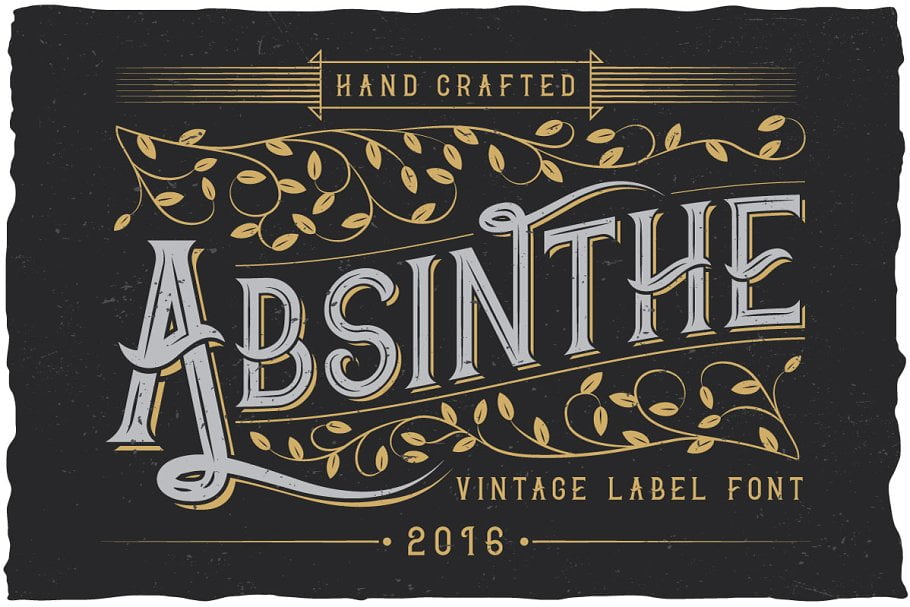 Absinthe Label Typeface Font Absinthe Label Typeface Font