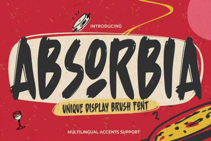 Absorbia - Unique Display Brush Font