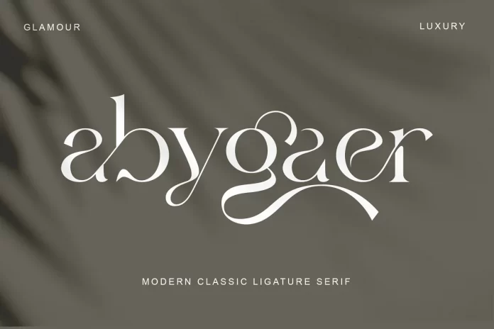 Abygaer Modern Classic Ligature Serif Font