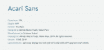 Acari Sans 1.045 font Cyrillic Font