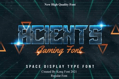 Acients - Gaming Display Font