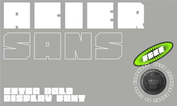 Acier Sans - Extra Bold Sans Serif Display Font