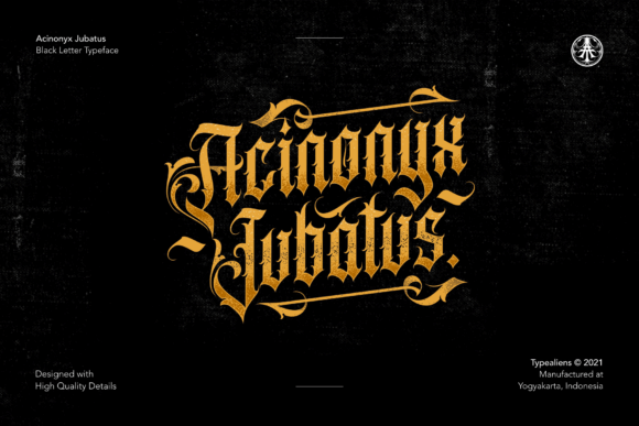 Acinonyx Jubatus Font