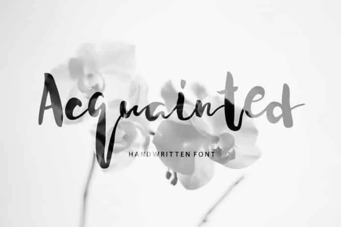 Acquainted Script Brush Font