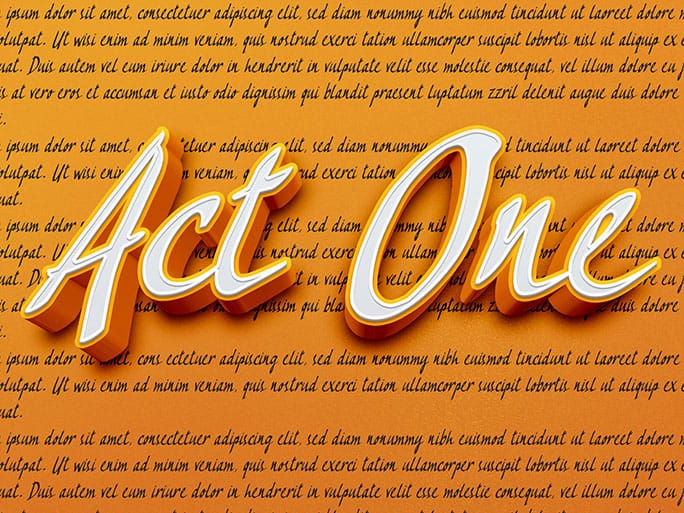 Act One font