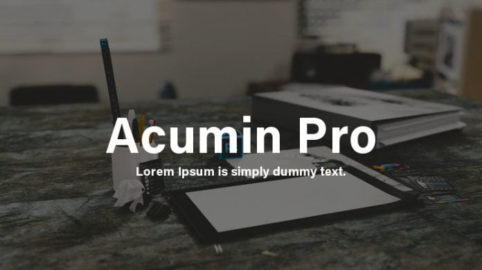 Acumin Pro Font