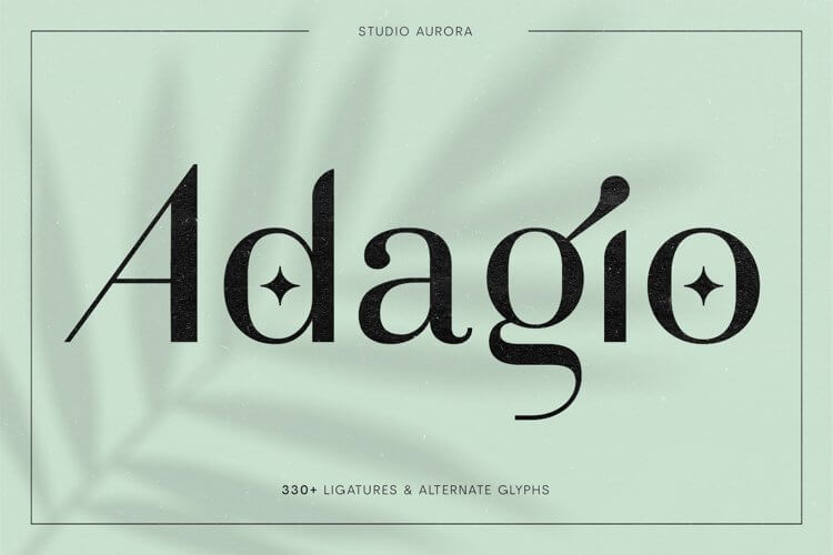 Adagio Decorative Ligature Font Duo
