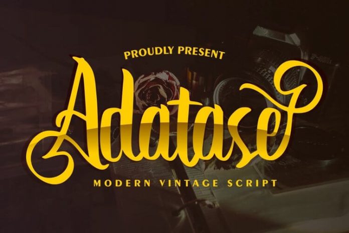 Adatase Modern Vintage Script Font