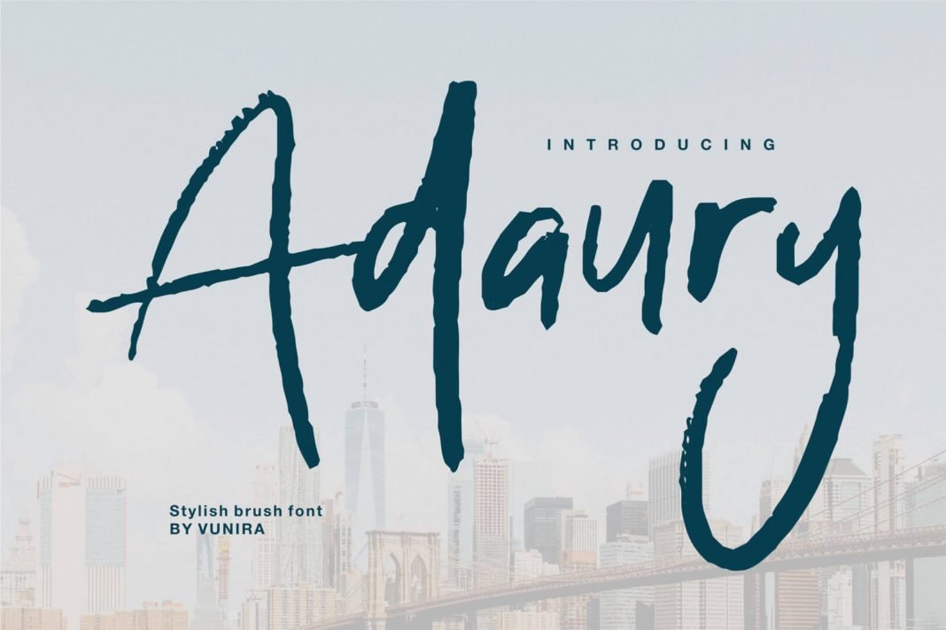 Adaury - Stylish Brush Script Font