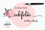 Adefebia Wedding Script Font