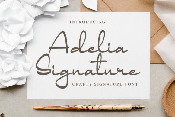 Adelia Signature - Crafty Signature Font