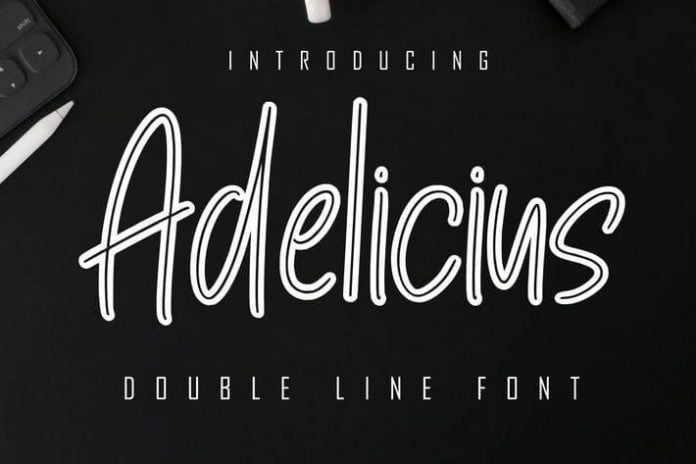 Adelicius Double Line Font