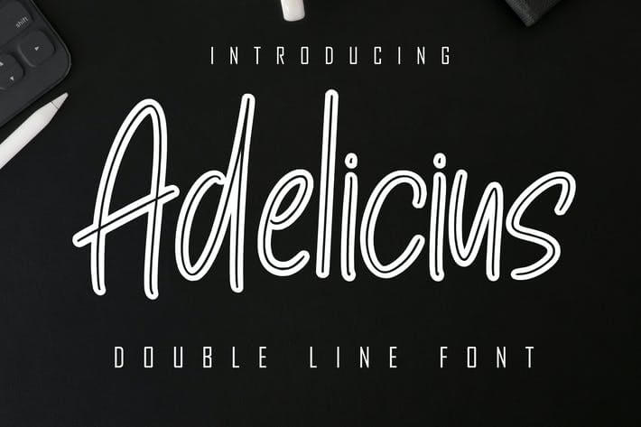 Adelicius Double Line Font