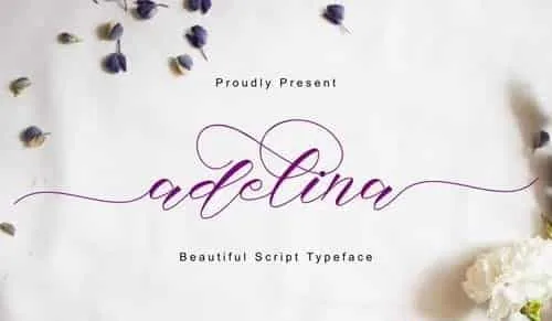 Adelina - Lettered Script Typeface Font