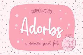 Adorbs, a monoline script font