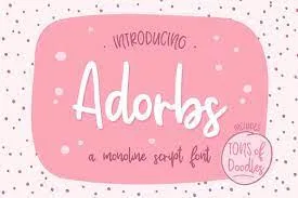 Adorbs, a monoline script font