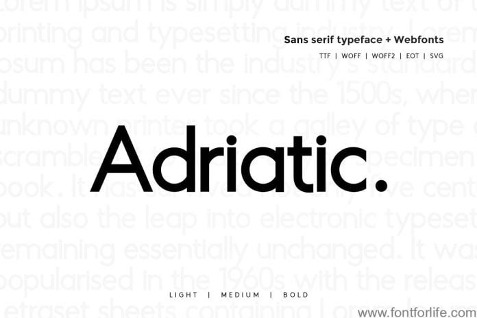 Adriatic Modern Typeface