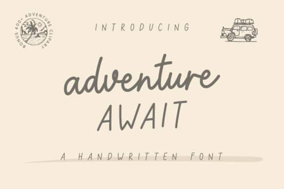 Adventure Await Font Adventure Await Font