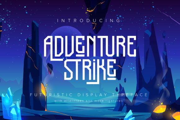Adventure Strike Futuristic Display Typeface