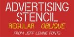 Advertising Stencil JNL Font