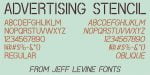 Advertising Stencil JNL Font