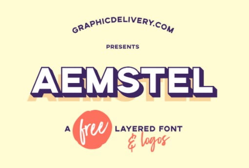Aemstel Layered Font [5-Weights] + Vector Logos