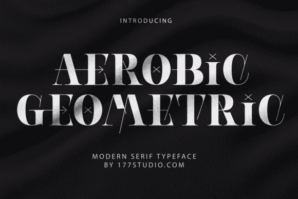 Aerobic Geometric Font