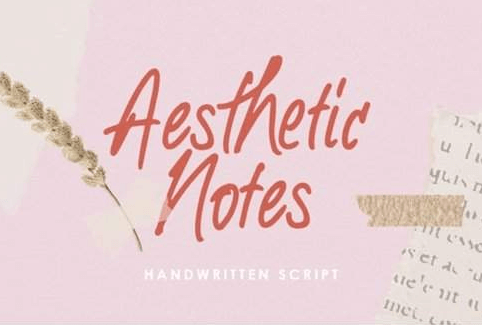 Aesthetic Notes Font