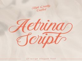 Aetrina Elegant Script Display Font