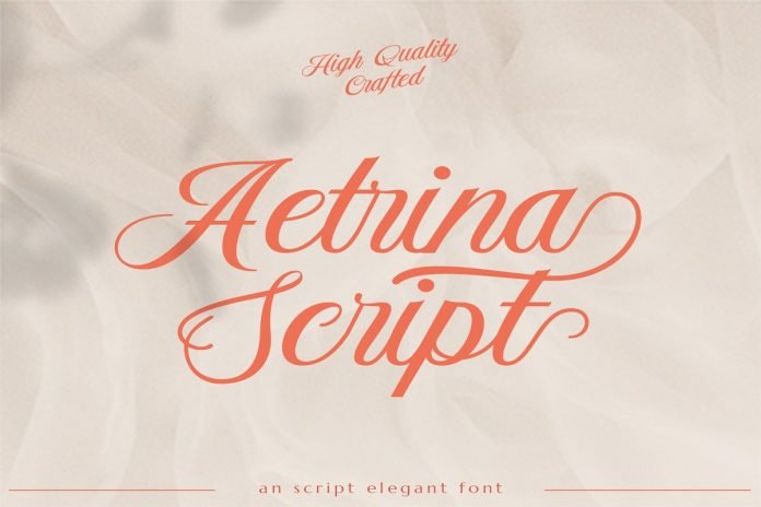 Aetrina Elegant Script Display Font