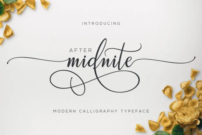 After Midnite Script Font After Midnite Script Font