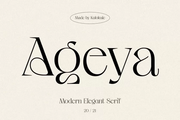Ageya - Modern Elegant Serif Font