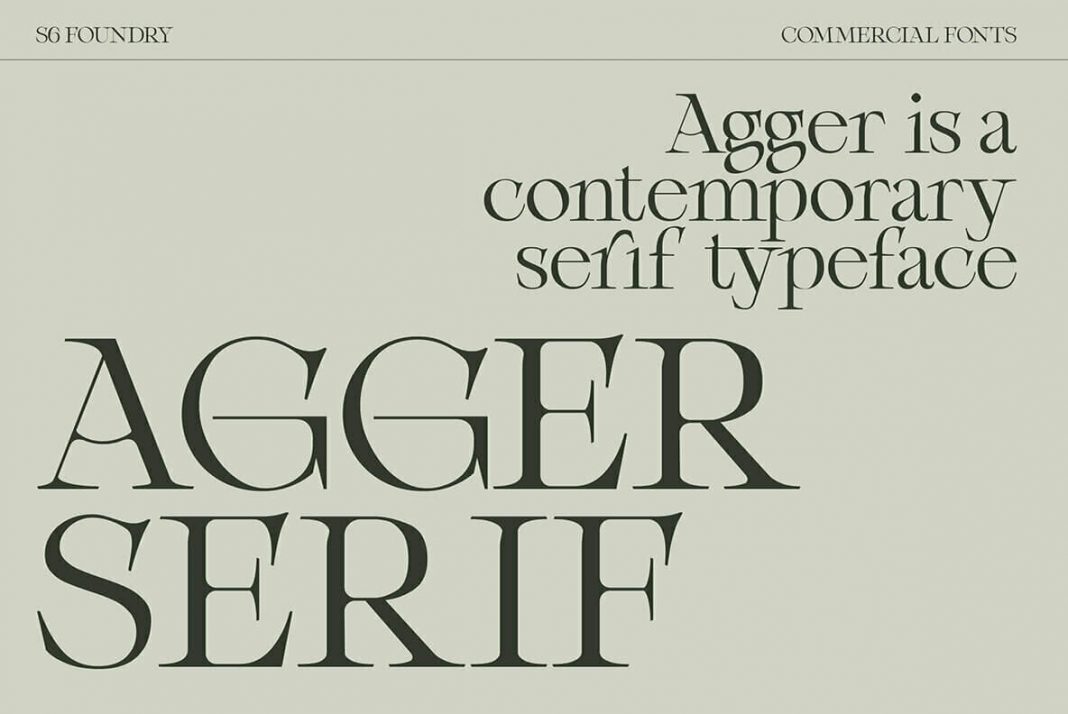 Agger serif font