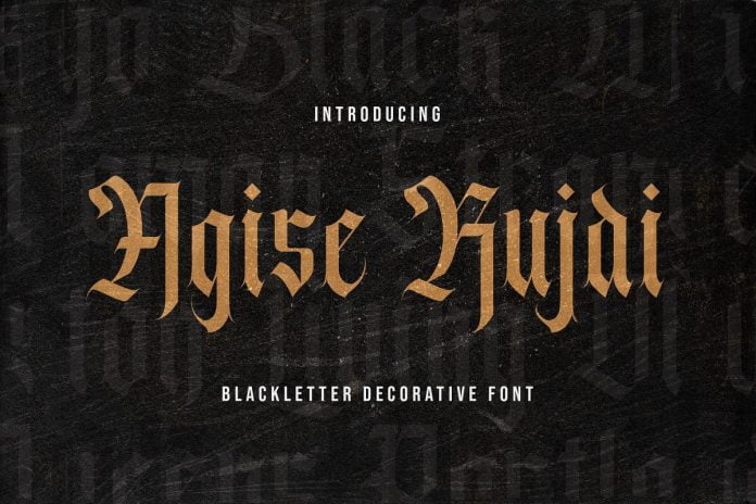 Agise Rujdi - Blackletter Font