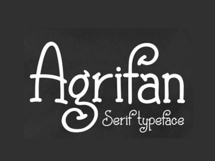 Agrifan -Swirly Serif Font