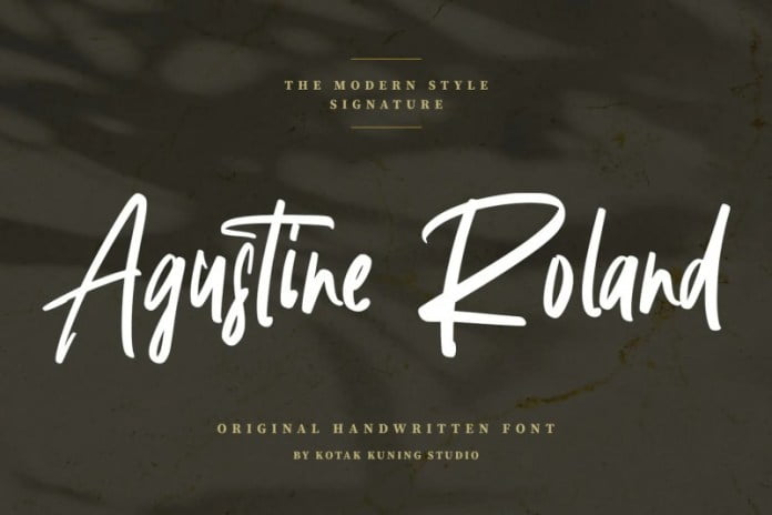 Agustine Roland - Signature Handwritten Font