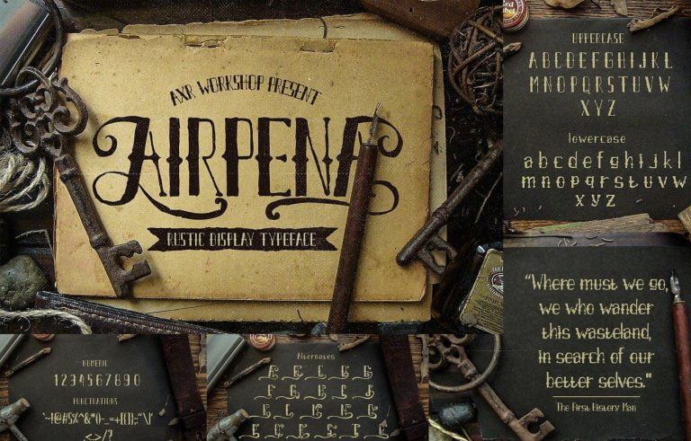 Airpena Rustic Display Font Free Download