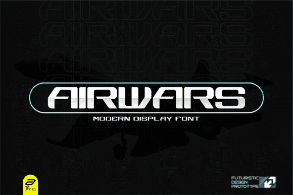 Airwars - Modern Futuristic Font