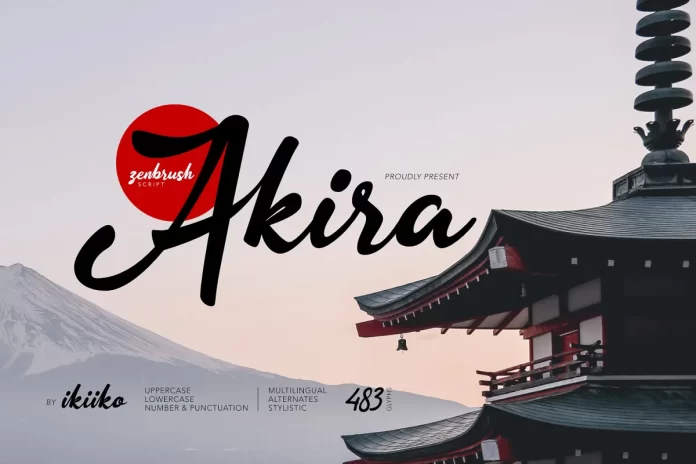 Akira - Zenbrush Script Font