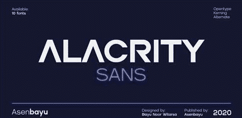 Alacrity Sans Font Family