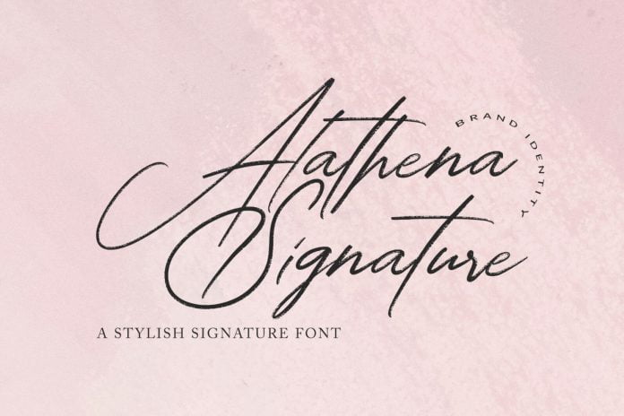 Alathena Signature Font