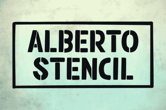 Alberto Stencil Font