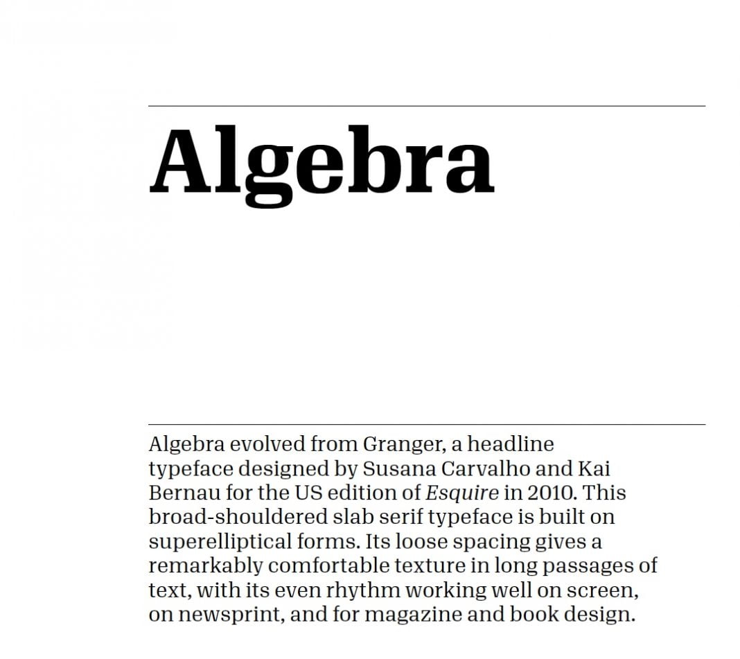 Algebra Font