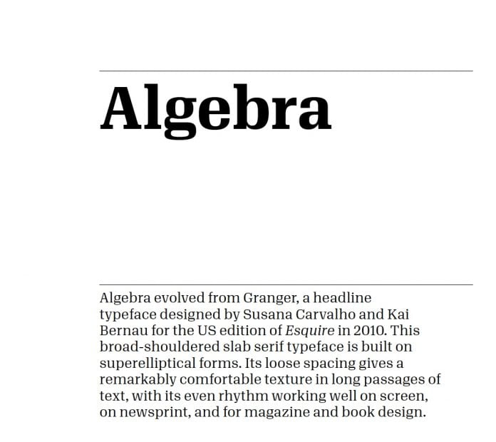Algebra Font