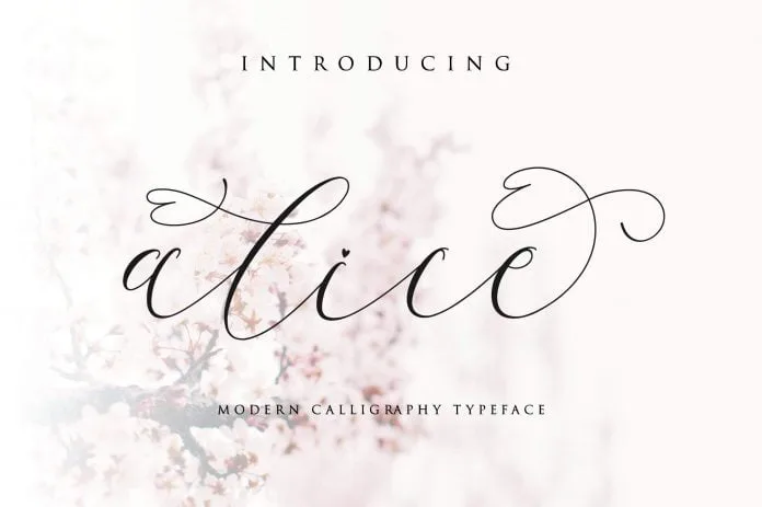 Alice script Font