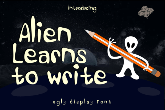 Alien Learns to Write Font