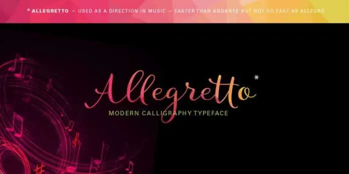 Allegretto Script Font