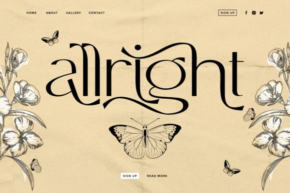 Allright Font